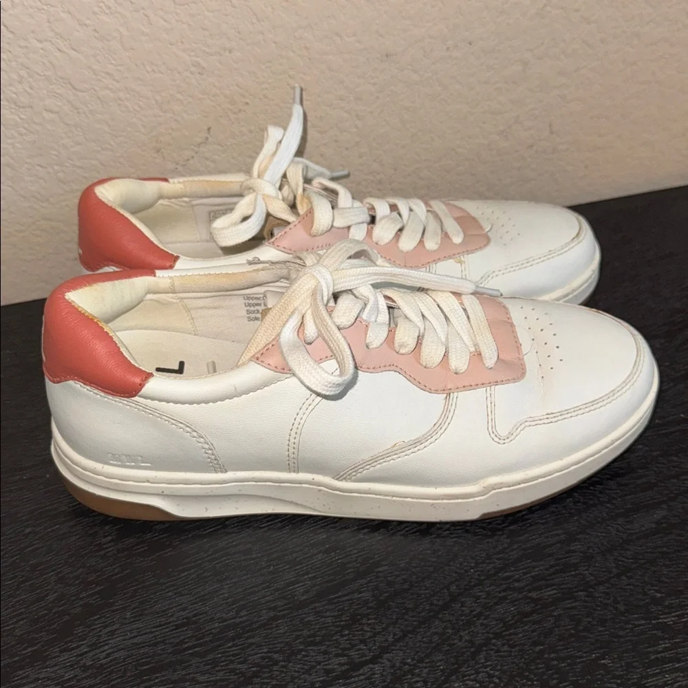 Madewell Court Sneakers in Pink and White Leather Women’s Size 9 - Picture 3 of 10